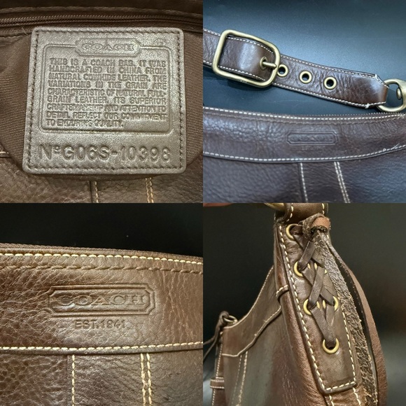 Vintage Y2K COACH 10398 Dark Brown Leather Bleecker Slim Shoulder Crossbody Bag - Picture 15 of 16